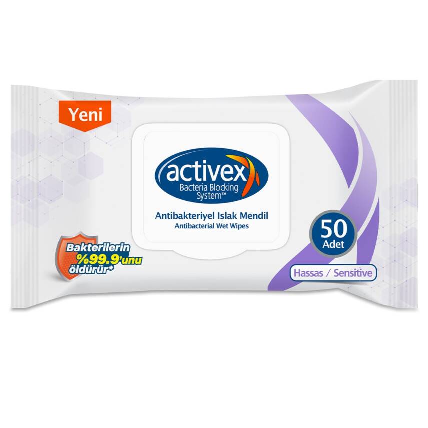 Activex Antibakteriyel Hassas Islak Havlu 50'li - 1