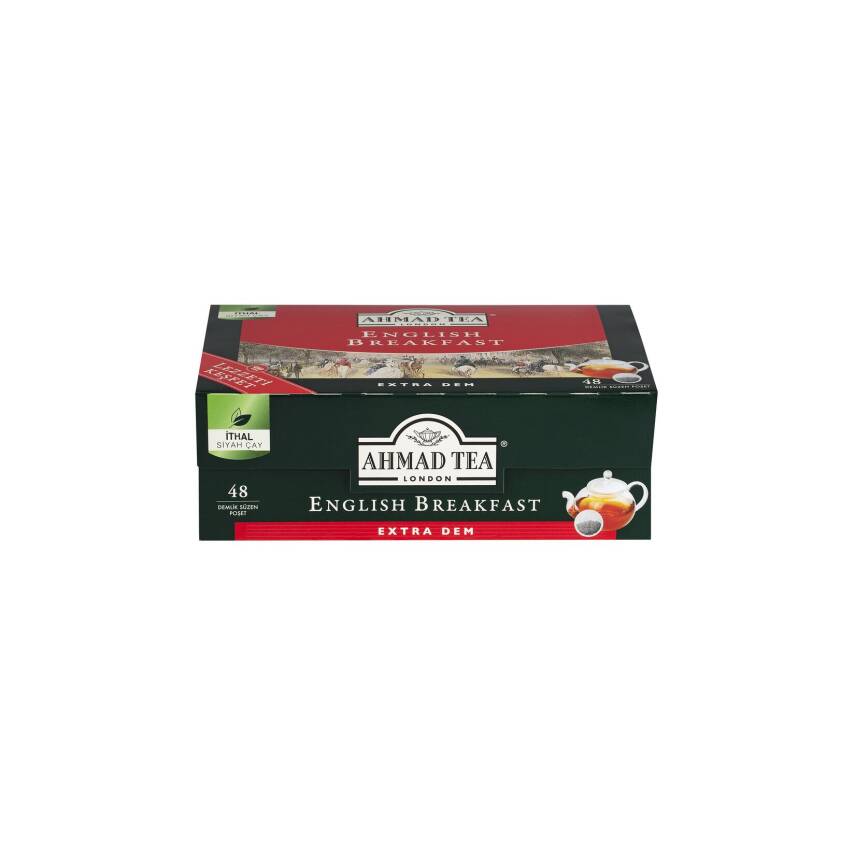 Ahmad Tea English Breakfast Demlik Poşet Çay 48'li 153,6 G - 1