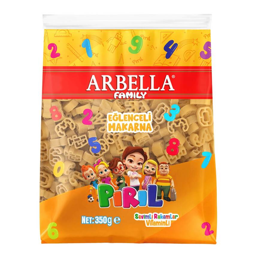 Arbella Pırıl Sevimli Rakamlar Vitaminli Makarna 350G - 1