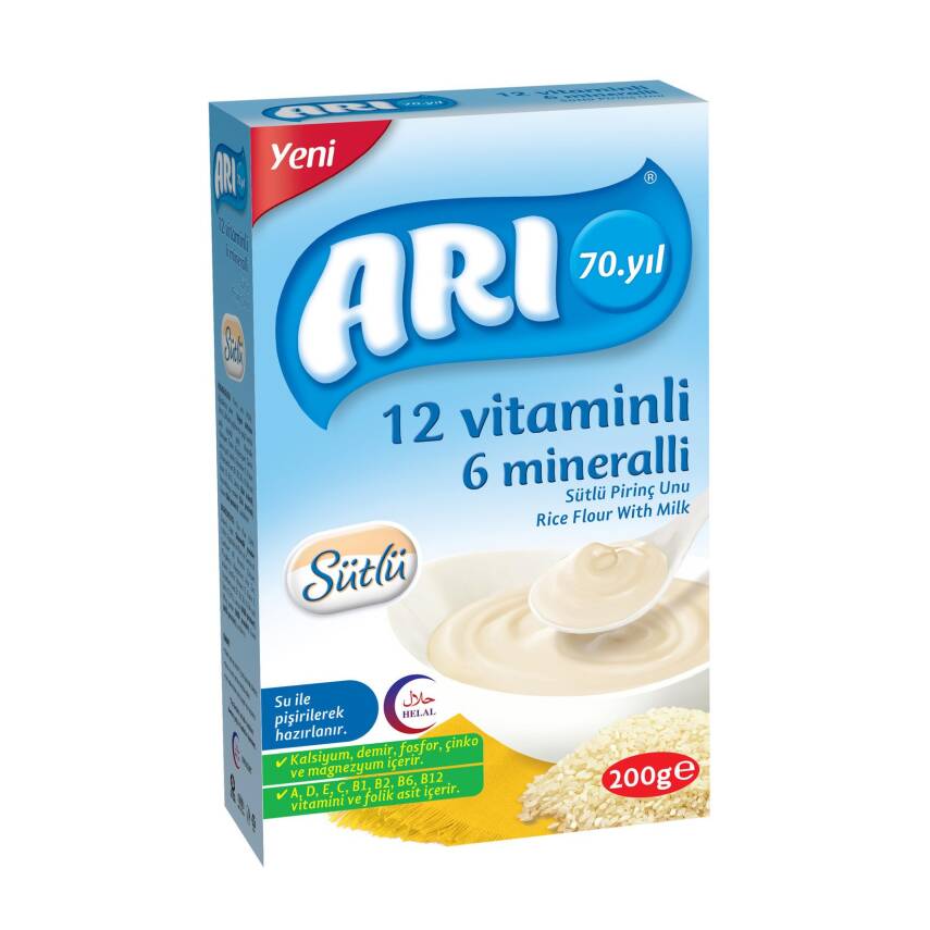 Arı 12 Vitaminli 6 Mineralli Sütlü Pirinç Unu 200 G - 1