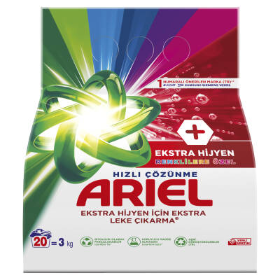 Ariel Oxi Ekstra Hijyen 3Kg 20 Yıkama Renkliler - Ariel