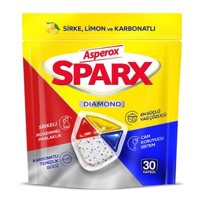 Asperox Sparx Diamond Bulaşık Makinesi Kapsül 30'lu 351 G - Asperox