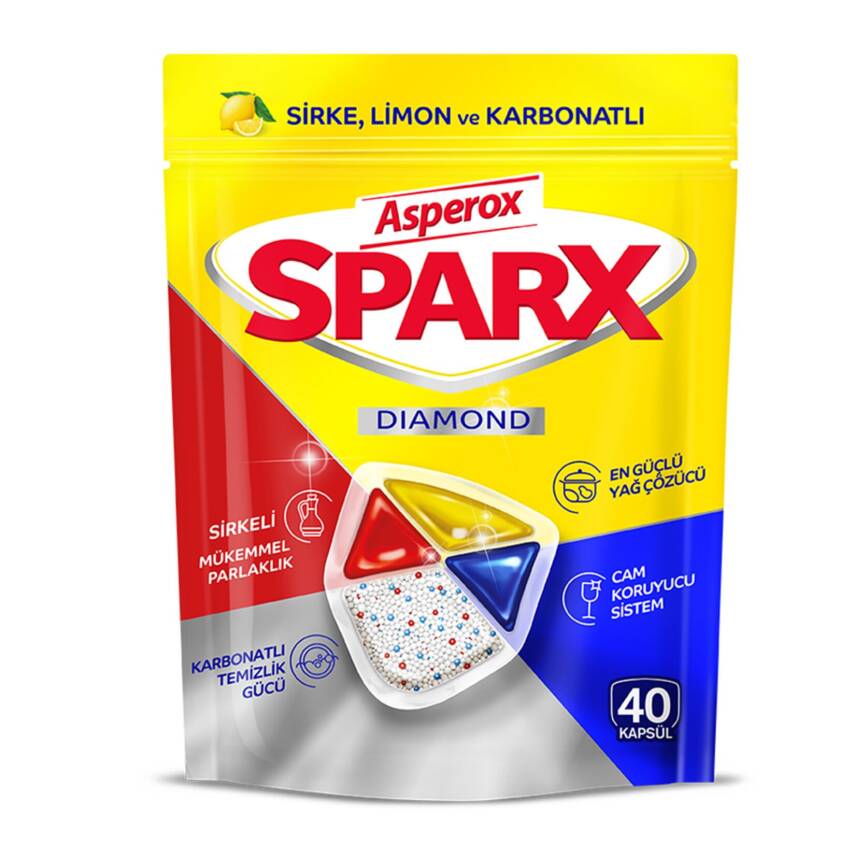 Asperox Sparx Diamond Bulaşık Makinesi Kapsülü 40'lı 468 G - 1