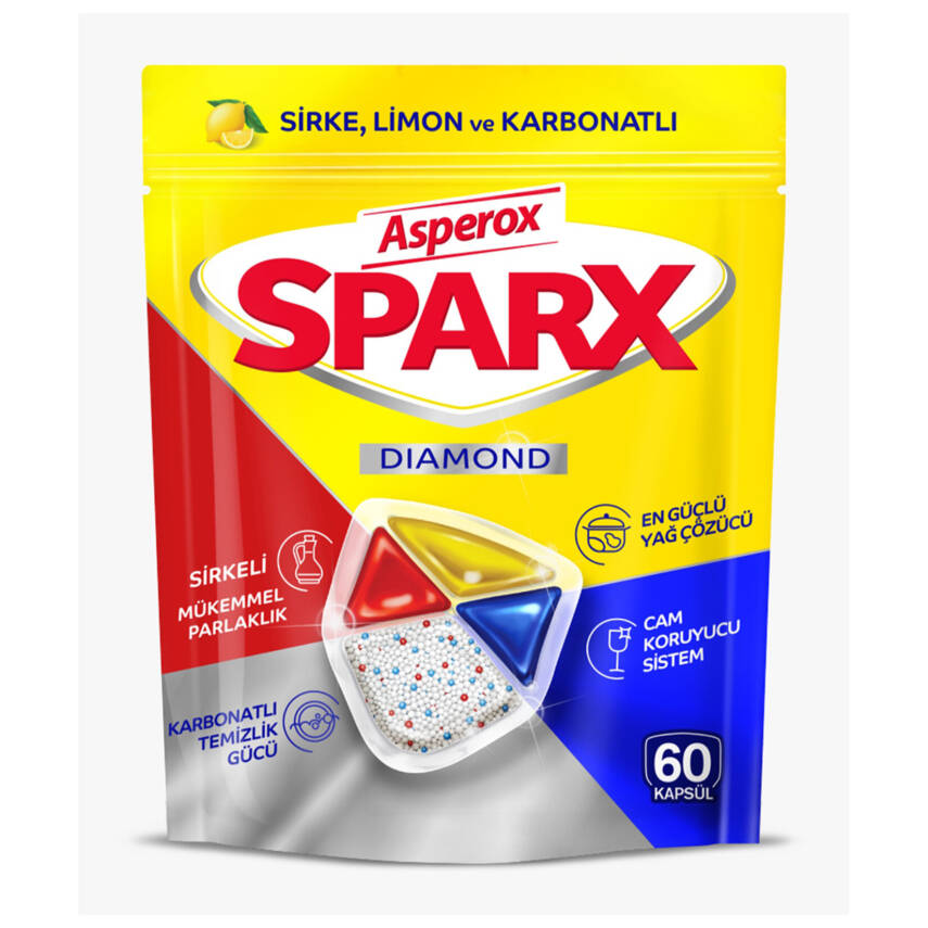 Asperox Sparx Diamond Bulaşık Makinesi Kapsülü 60'lı 702 G - 1
