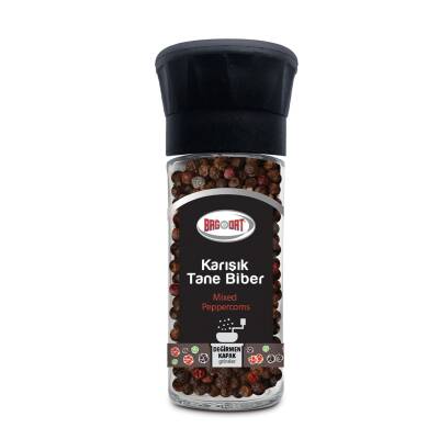 Bağdat Karışık Tane Biber Değirmenli Kapak ( Cam Kavanoz ) - Bağdat