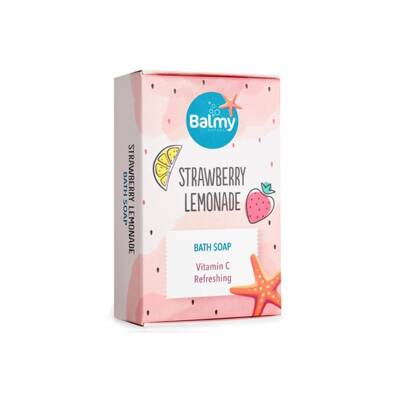 Balmy Çilek Limon Esanslı Katı Sabun 110G - Balmy Naturel