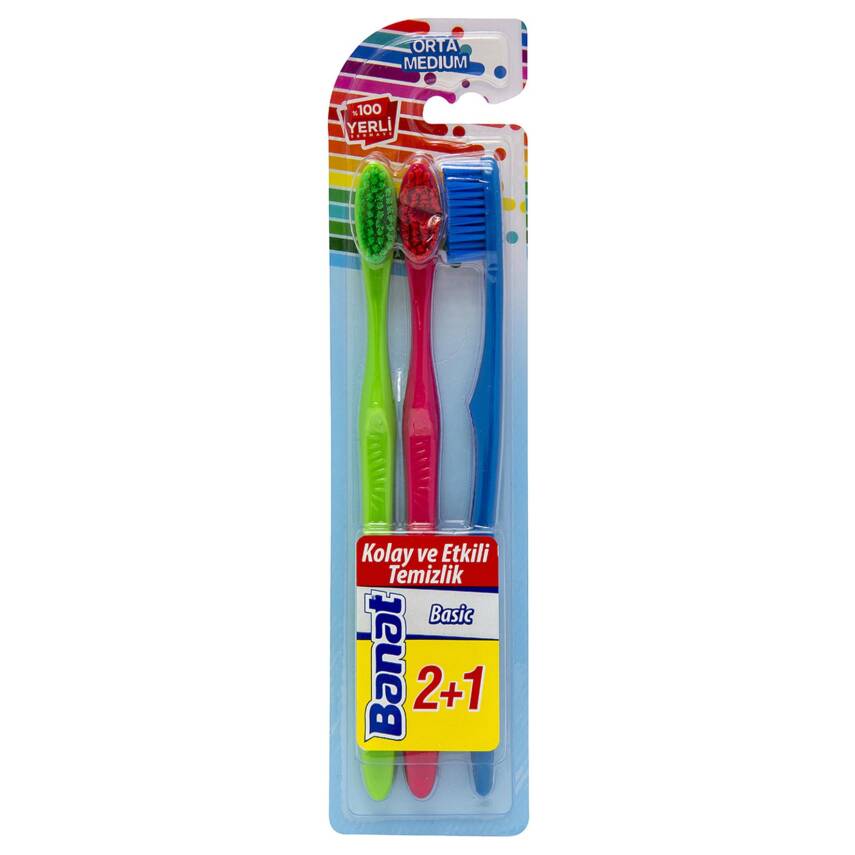 Banat Basıc 2+1 Diş Fırçası - 1