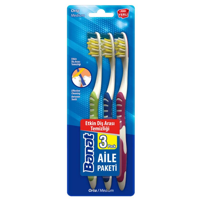 Banat Ekomomik Diş Fırçası 3'lü - 1