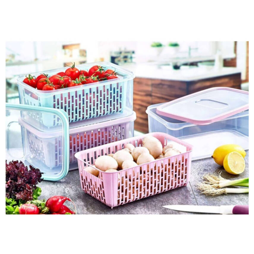 Bee Home Süzgeçli Fresh Saklama Kabı 3.5 L - 1