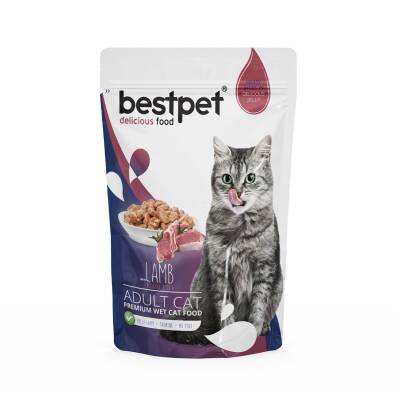 Bestpet Kuzu Etli Yaş Yetişkin Kedi Maması 85 G - Bestpet