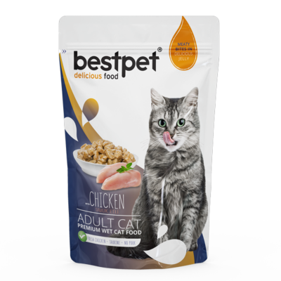 Bestpet Premium Tavuklu Yetişkin Pounch 85 G - Bestpet