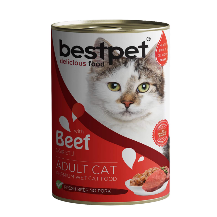 Bestpet Sığır Etli Yetişkin Kedi Konserve 400 G - 1