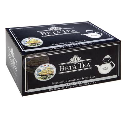Beta Tea Earl Grey Demlik Poşet 100 x 3.2 G - Beta Tea