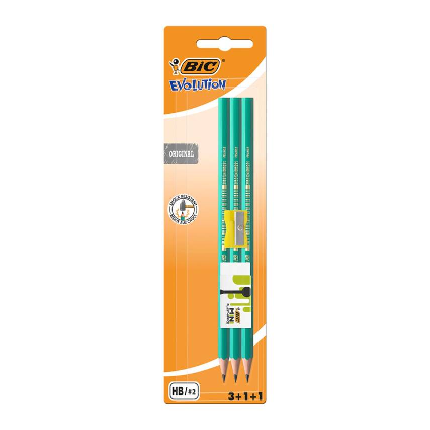 BIC Evolution 650 HB Kurşun Kalem, Silgi ve Kalemtıraş Seti - 1
