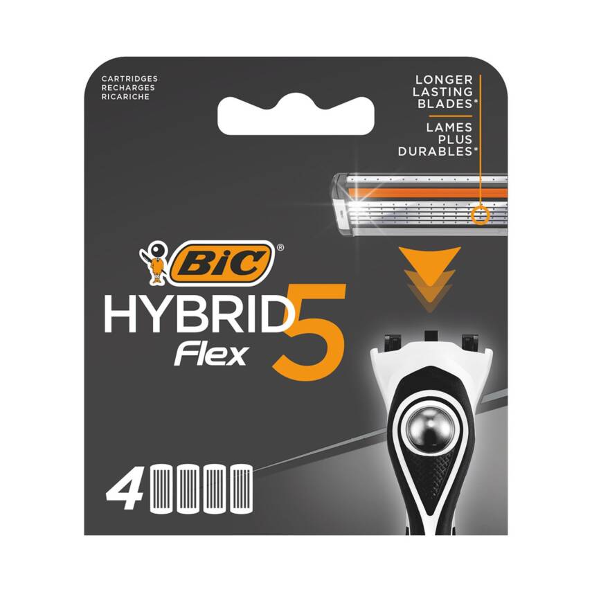 BIC Hybrid 5 Flex Tıraş Bıçağı Yedek Kartuşu 4'lü - 1