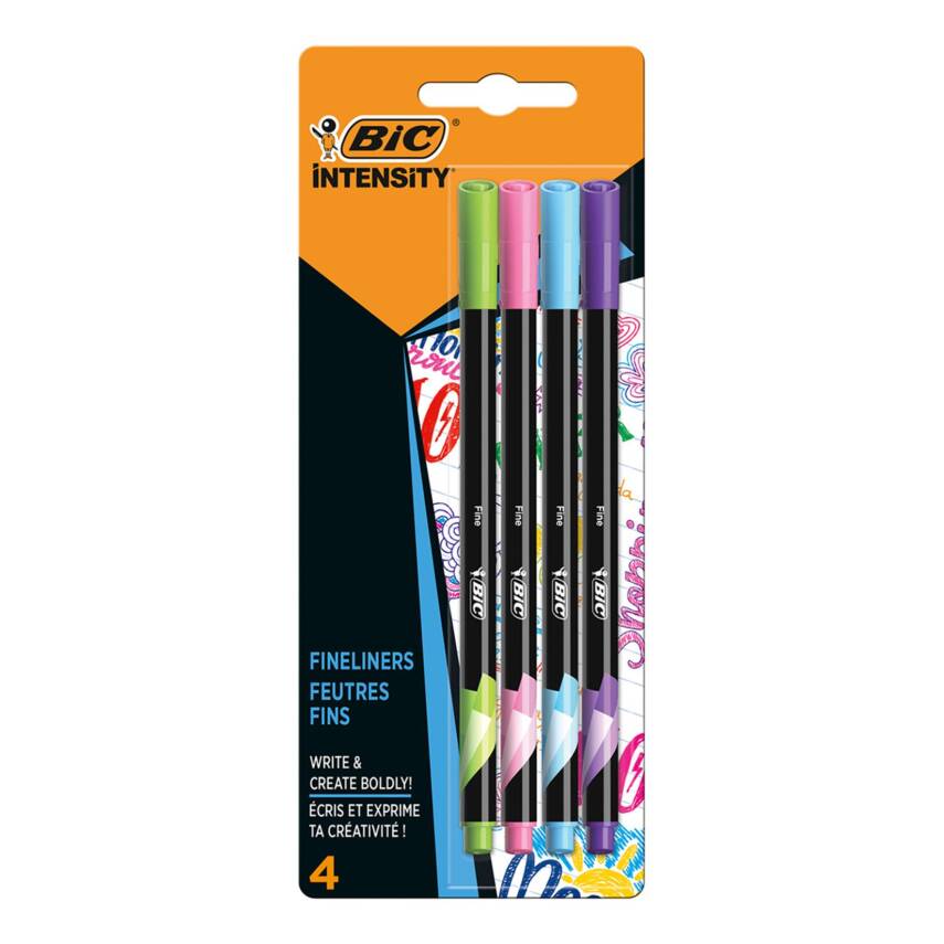 BIC Intensity Keçe Uçlu Kalem Karışık Renk 4'lü Blister - 1