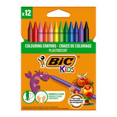 BIC Kids Plastidecor Elleri Boyamayan Pastel Boya 12'li - BIC