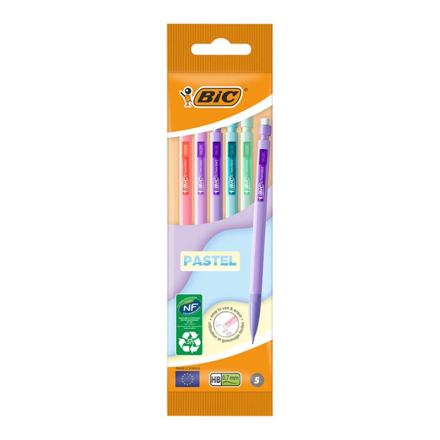 Bic Matic Pastel 0.7 Versatil Kalem 5'li Poşet - 1
