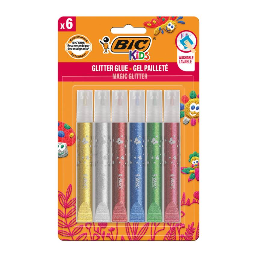 BIC Metalik Simli Yapıştırıcı 6'lı Blister - 1