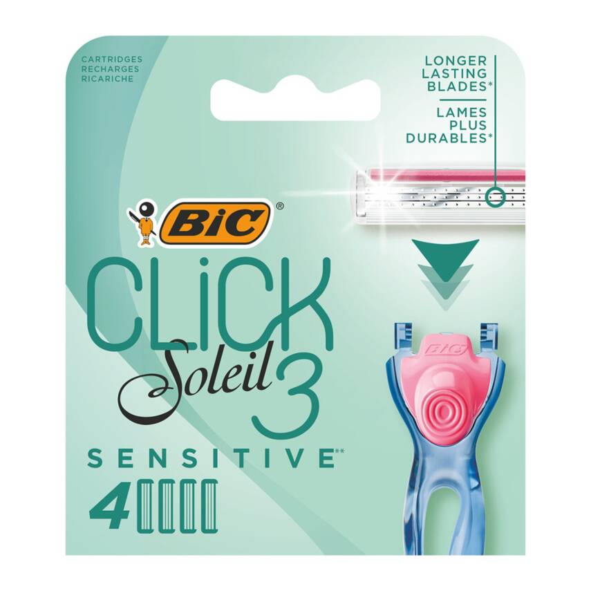 Bic Soleil Click 3 Bıçak Kadın Tıraş Bıçağı Yedek 4'lü - 1