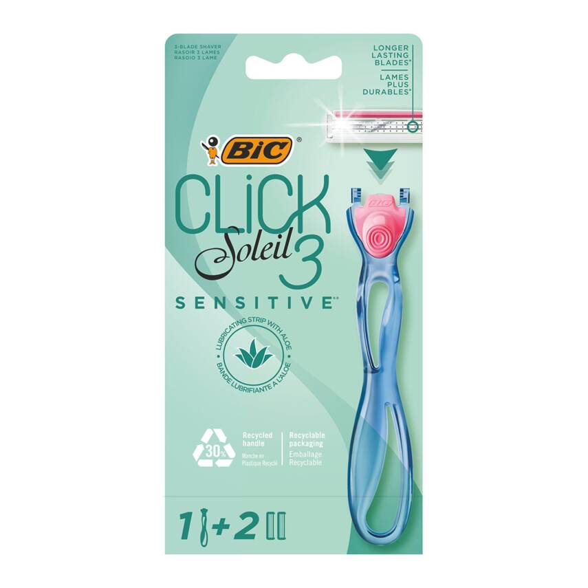 Bic Soleil Click Kadın Tıraş Bıçağı Makine + 2 Kartuş - 1