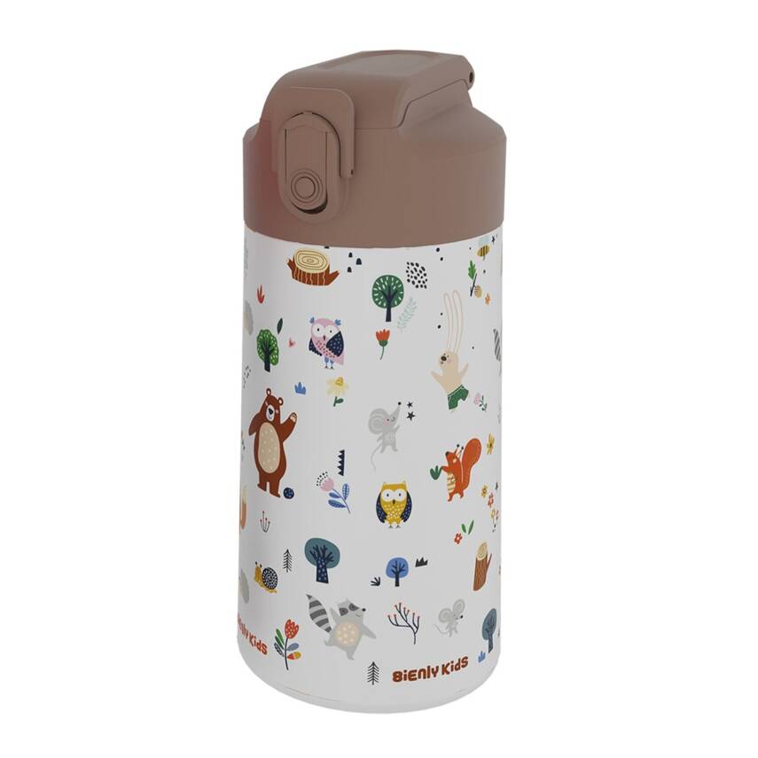 Bienly Çelik Desenli Çocuk Matarası 500 Ml - 1