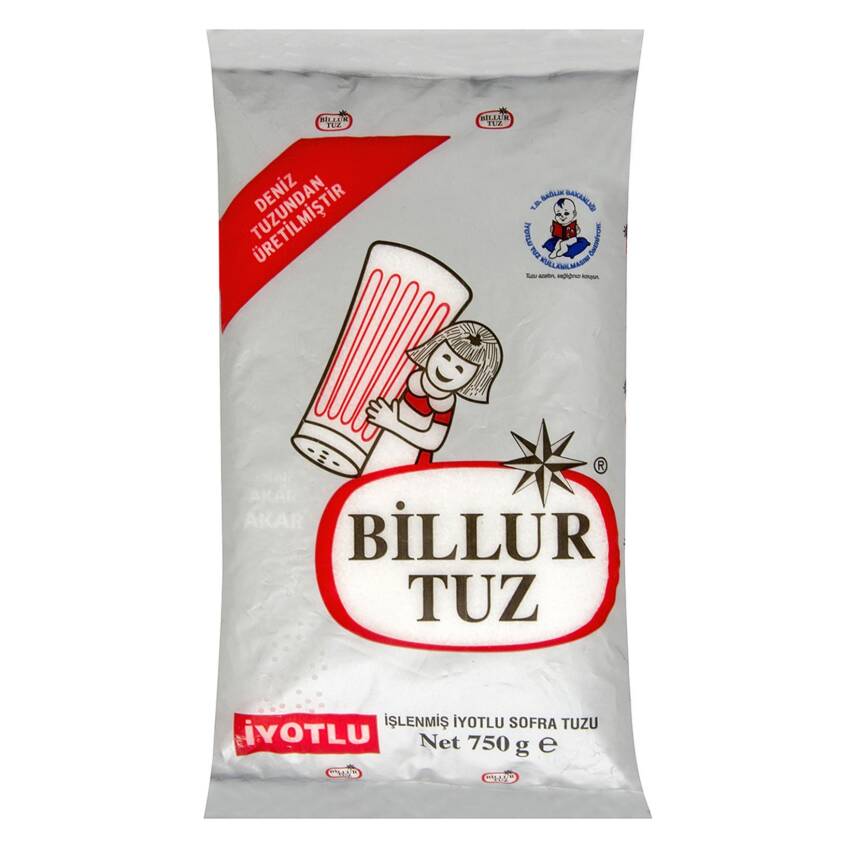 Billur Tuz İyotlu Sofra Tuzu 750 G - 1