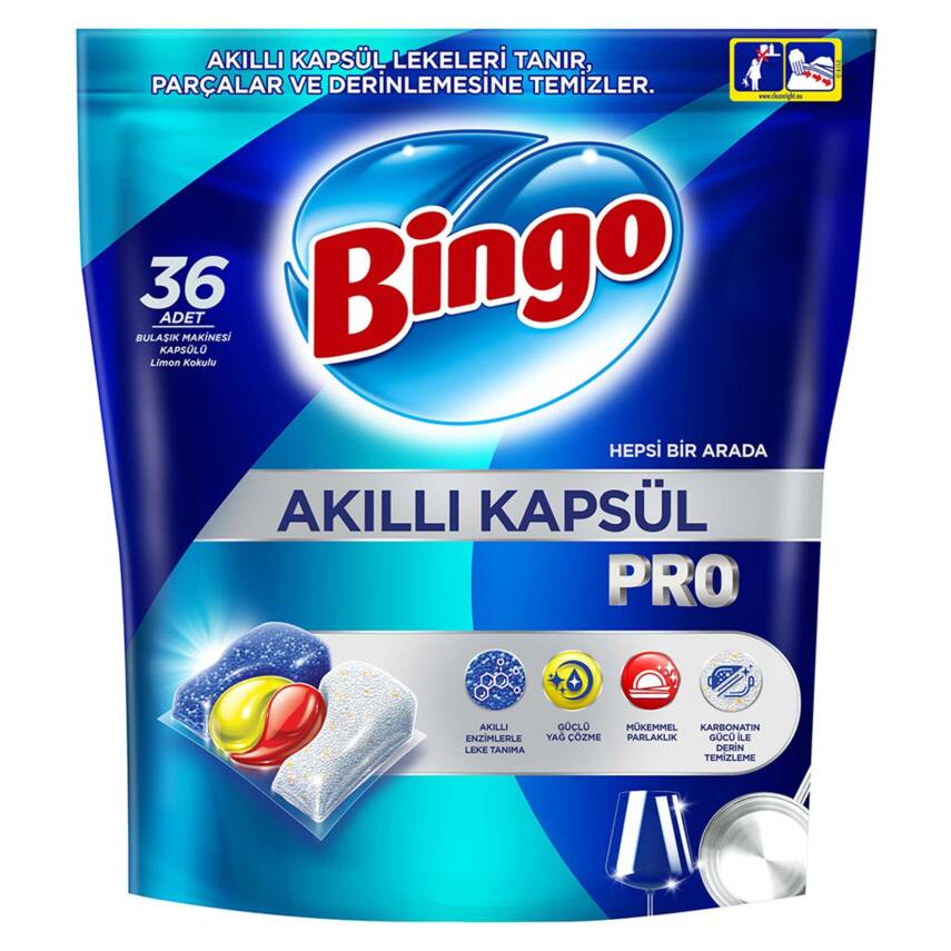 Bingo Akıllı Bulaşık Kapsülü Pro 36'lı 493 G - 1