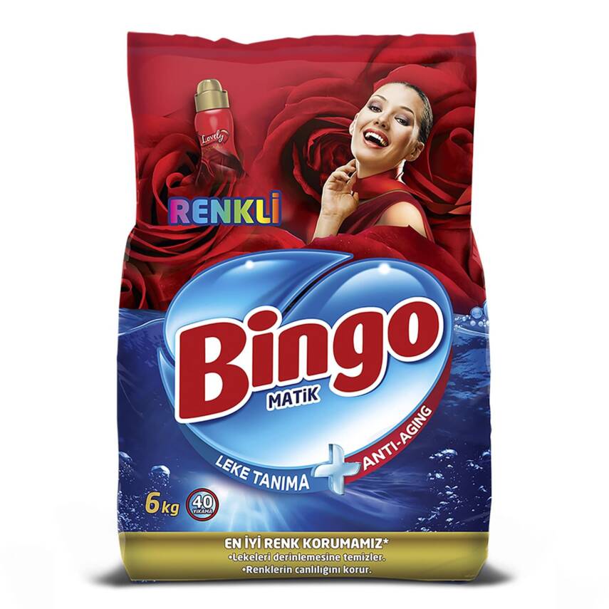 Bingo Matik Toz Deterjan Renkliler 6 Kg - 1