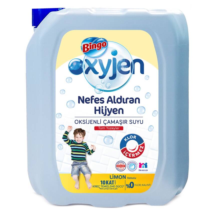 Bingo Oksijen Çamaşır Suyu Limon Kokulu 3.240 Ml - 1