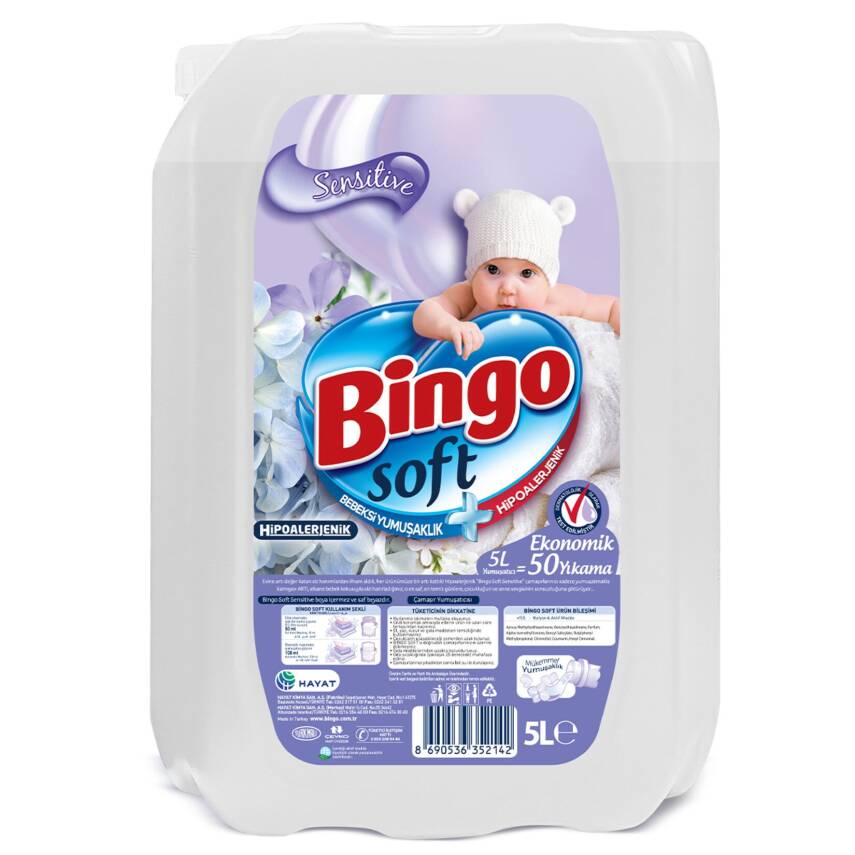 Bingo Soft Yumuşatıcı 5 L Sensitive - 1