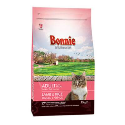 Bonnie Adult Kedi Maması Kuzu Etli Pirinçli 1,5kg - Bonnie