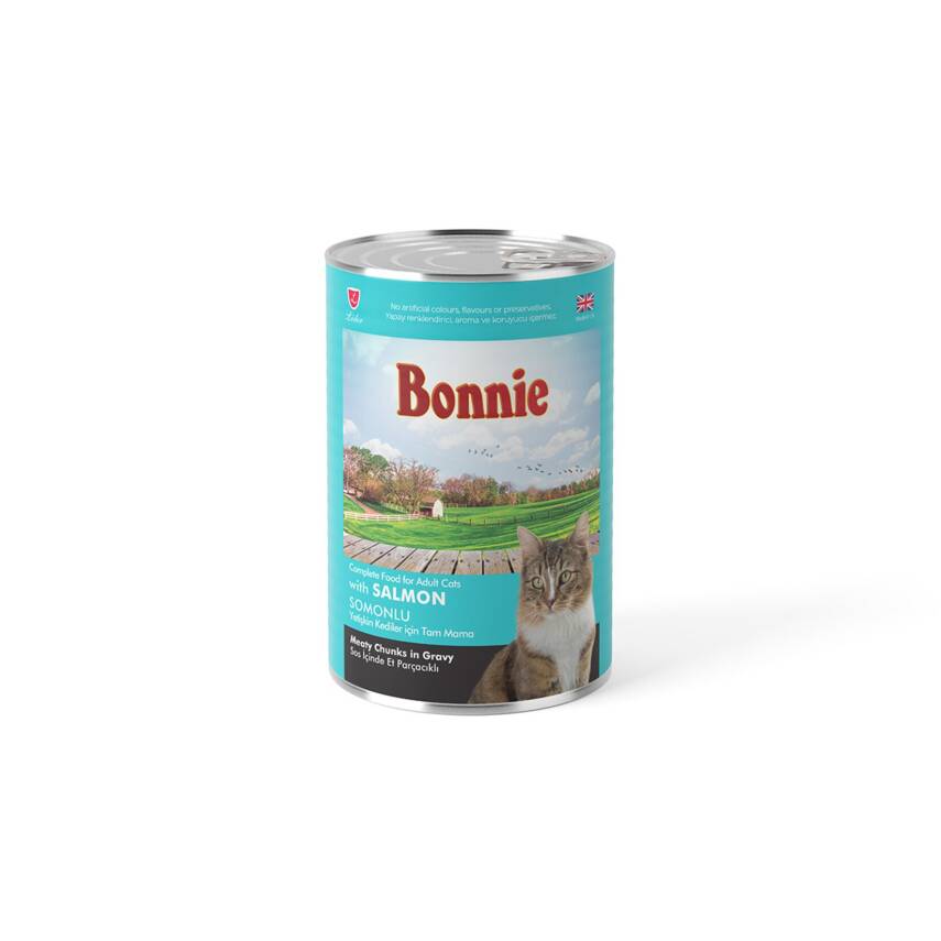 Bonnie Somonlu Yetişkin Kedi Maması 400 G - 1