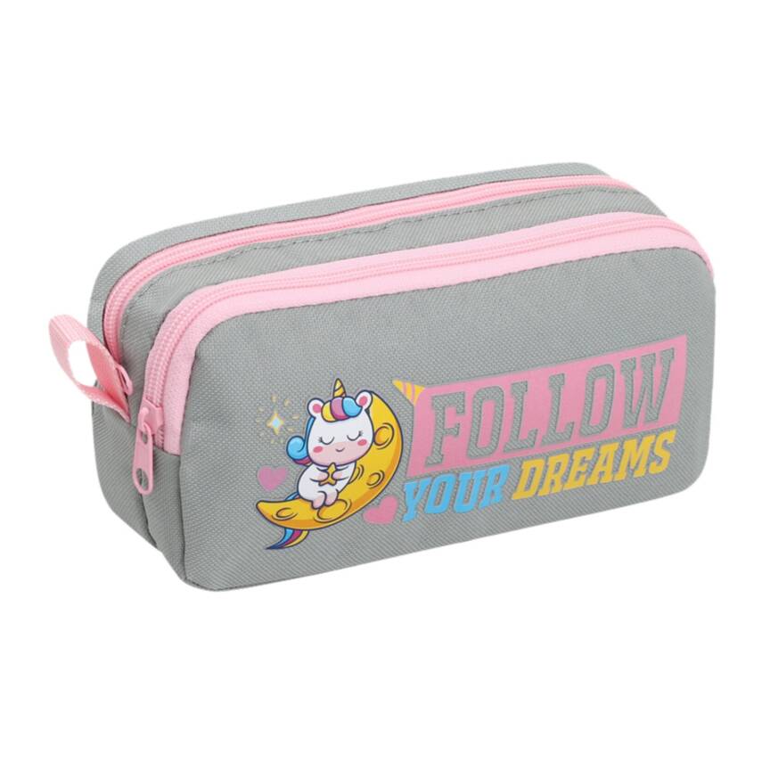 Brick Bag Çift Gözlü Kalem Çantası - 1