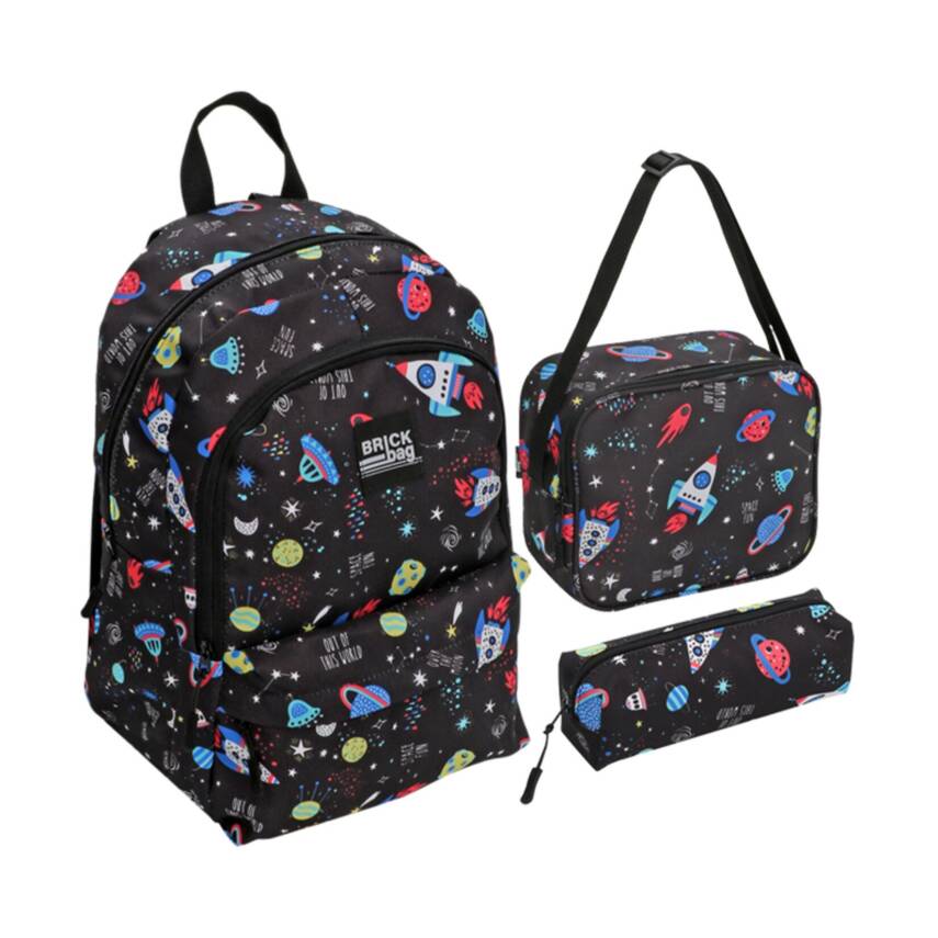 Brick Bag Okul Çantası 3'lü Set - 1