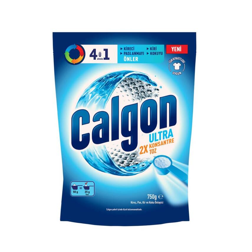 Calgon Ultra Konsa. Çamaşır Makinesi Kireç Önleyici 750G - 1