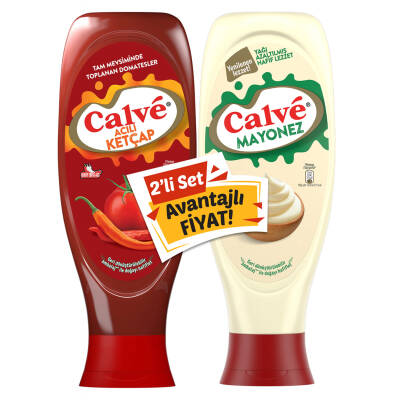 Calve İkili Set Acı Ketçap 610G + Mayonez 540 G - Calve