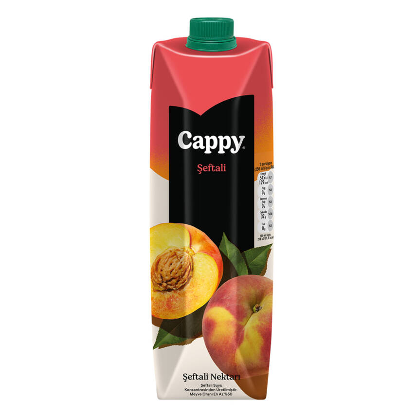 Cappy Şeftali Nektarı Karton Kutu 1 L - 1