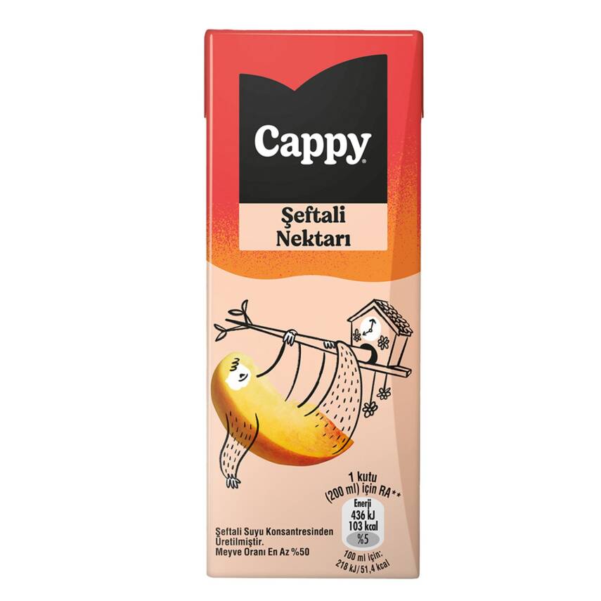 Cappy Şeftali Nektarı Karton Kutu 200 ML - 1