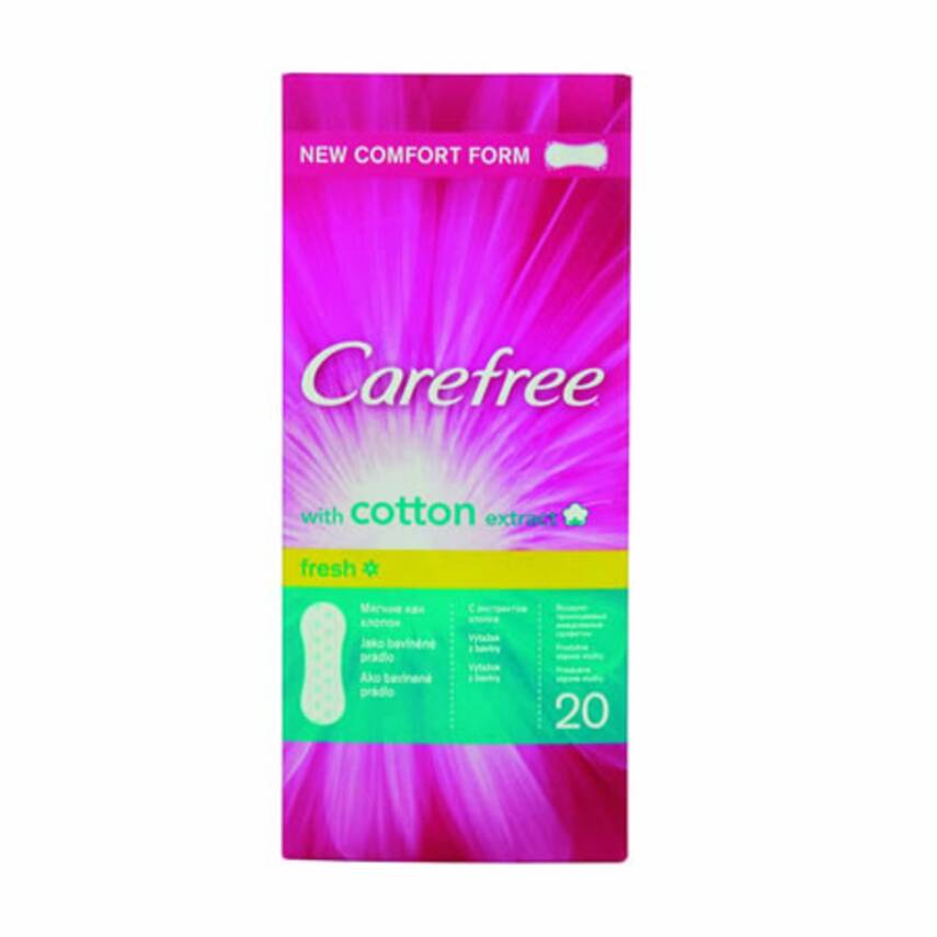 CAREFREE, Günlük Ped, Cotton, Parfümsüz, 20'li - 1