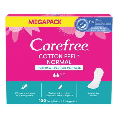 Carefree Normal Cotton Parfümsüz Günlük Ped 100'lü - Carefree