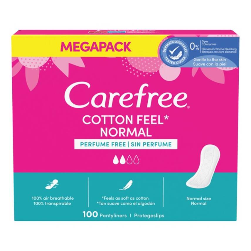 Carefree Normal Cotton Parfümsüz Günlük Ped 100'lü - 1