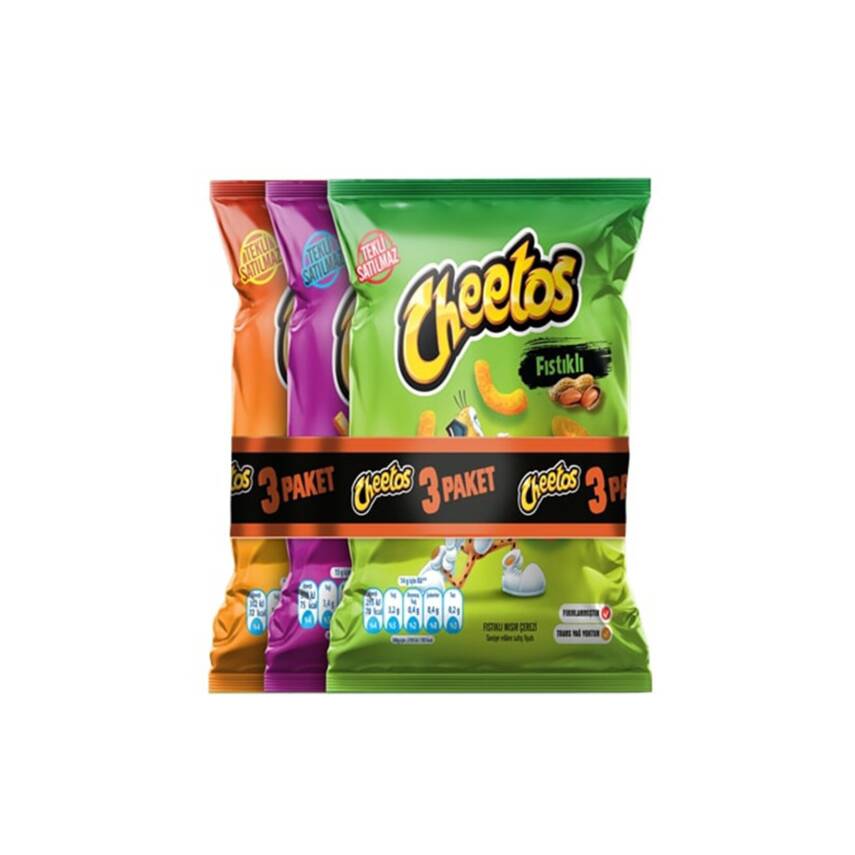 Cheetos 3'lü Paket Mısır Çerezi 60 G - 1