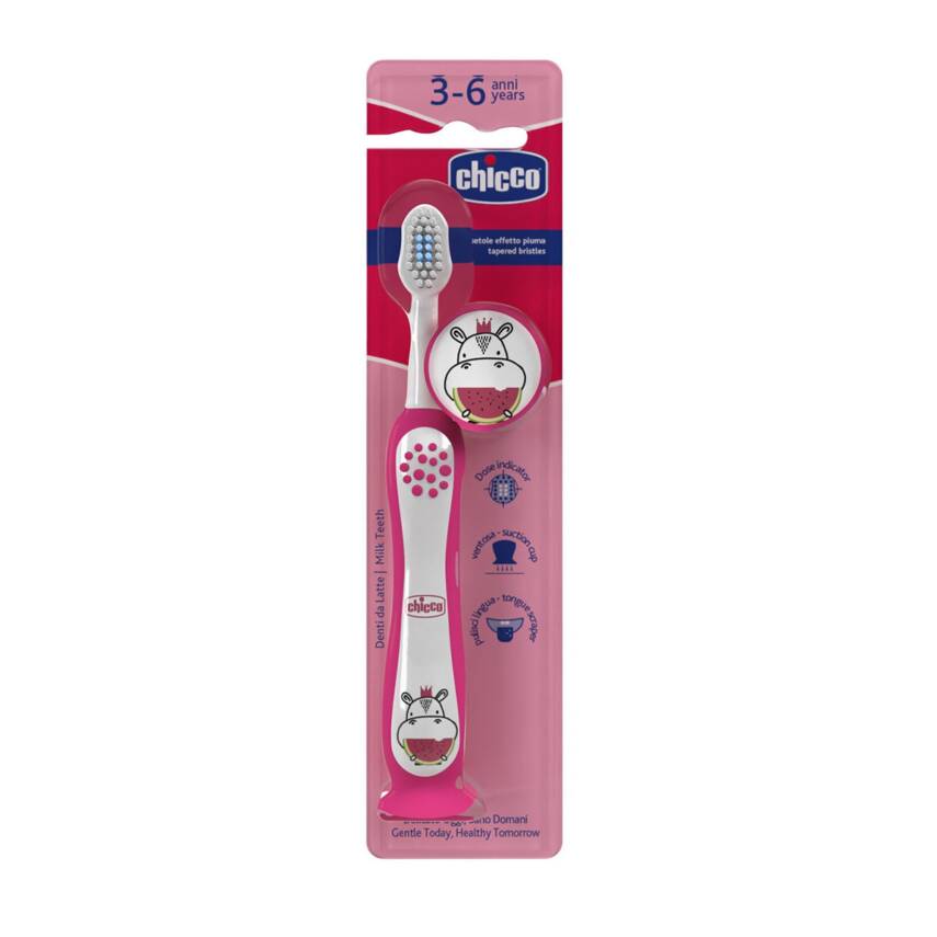 Chicco Diş Fırçası 3-6 Yaş Hipo Pembe - 1