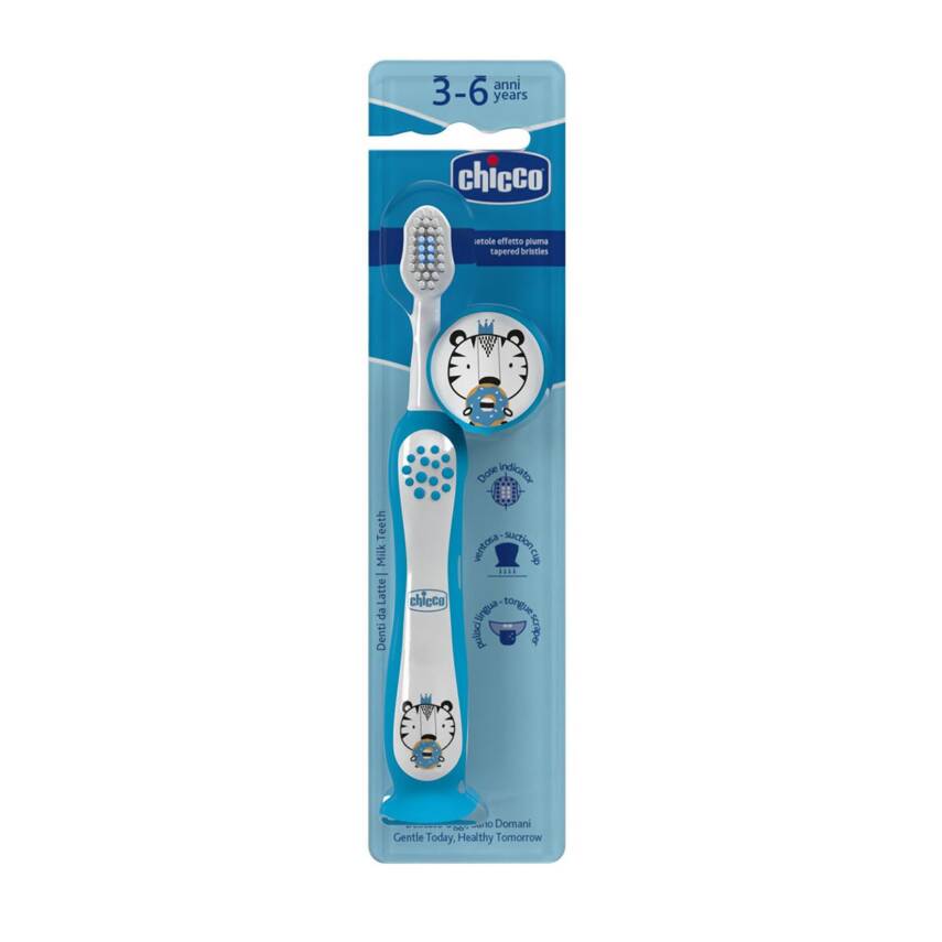 Chicco Diş Fırçası 3-6 Yaş Tiger Mavi - 1