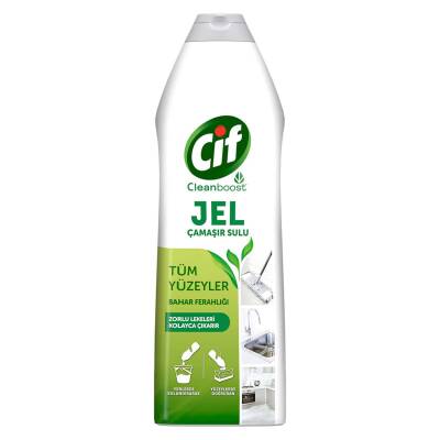 Cif Jel Yüzey Temizleyici Cleanboost Tüm Yüzeyler İçin Leke Çıkarıcı Çamaşır Sulu Bahar Ferahlığı 750 ML - Cif