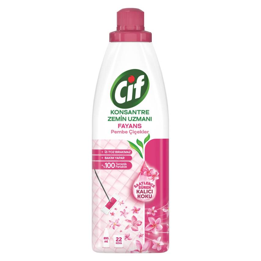 Cif Konsantre Zemin Uzmanı Fayans Pembe Çiçek 895 Ml - 1