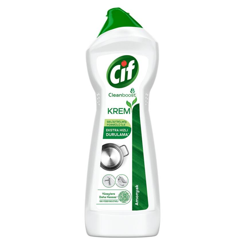 Cif Krem Yeni Nesil Yüzey Temizleyici Amonyak 750 Ml - 1