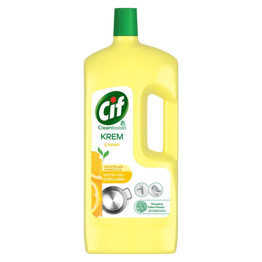 Cif Krem Yeni Nesil Yüzey Temizleyici Limon 1500 Ml - 1