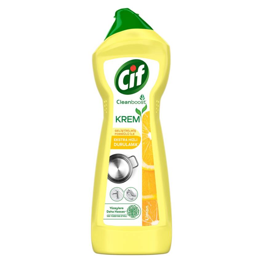 Cif Krem Yeni Nesil Yüzey Temizleyici Limon 750 Ml - 1